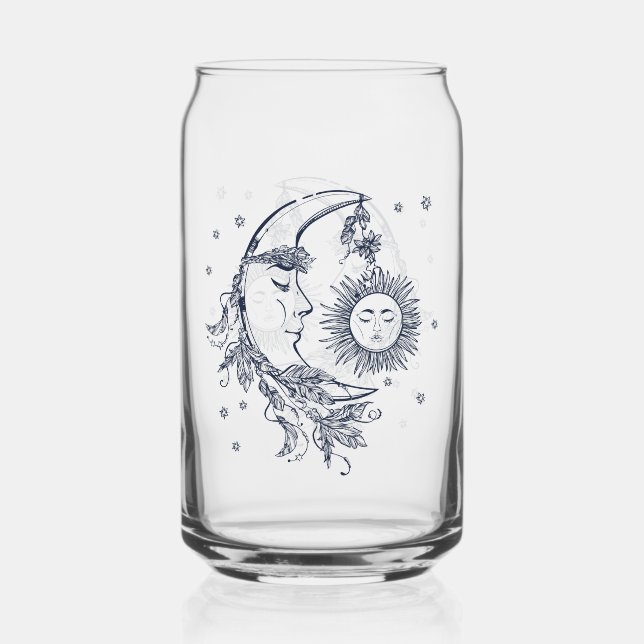 Vaso Con Forma De Lata Sol y Luna (Anverso)