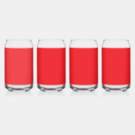 Vaso Con Forma De Lata Solid Red Background