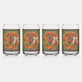 Vaso Con Forma De Lata Southwest Chile Ristra Wreath on Wood Personalized