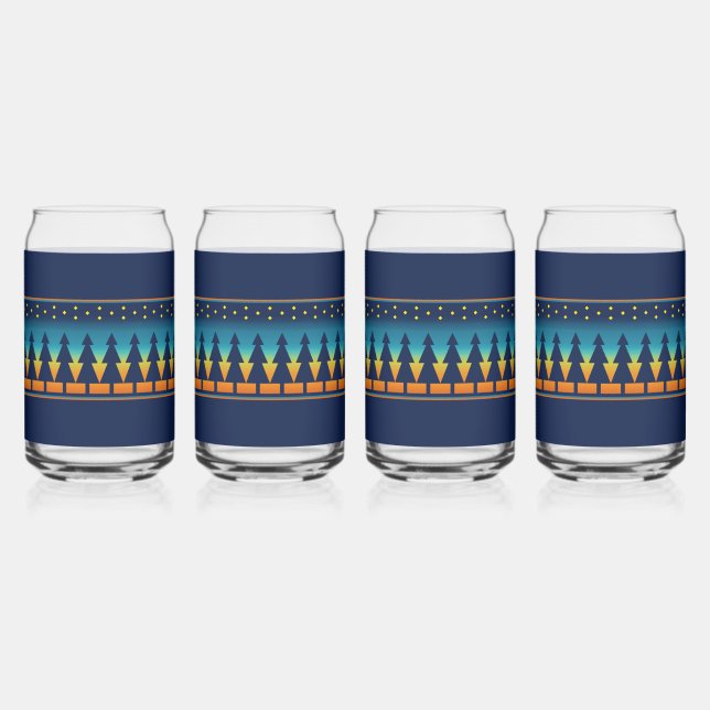 Vaso Con Forma De Lata Souwest Sunset Pines Blue (Anverso)