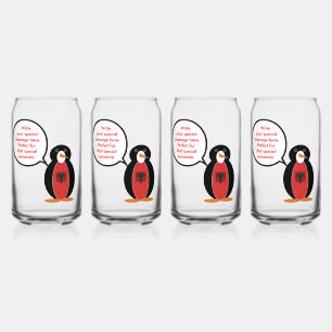 Vaso Con Forma De Lata Sra. Pingüino Personalizada Albania