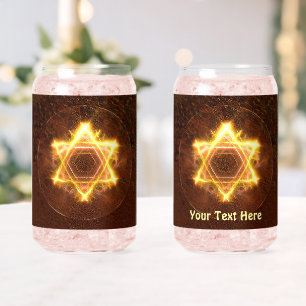 Vaso Con Forma De Lata Starfire Fractal Magen David