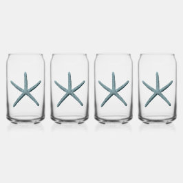 Vaso Con Forma De Lata Starfish Blue Finger