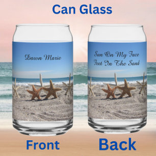 Vaso Con Forma De Lata Starfish personalizado en la playa
