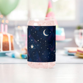 Vaso Con Forma De Lata Starry Constellation Sky - Patrón nocturno celesti