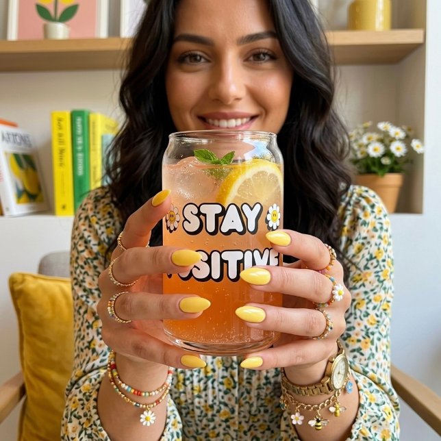 Vaso Con Forma De Lata Stay Positive (Subido por el creador)