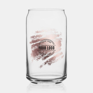 Vaso Con Forma De Lata Stylish Shiny Bronze Business Logo Guest