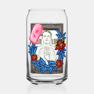 Vaso Con Forma De Lata Su Ilustracion médico de pulmones, Berry Popsicle