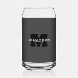 Vaso Con Forma De Lata Su nombre o nombre comercial | Gris Masculino Mode