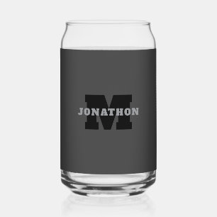 Vaso Con Forma De Lata Su nombre o nombre del negocio Gris masculino mo