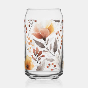 Vaso Con Forma De Lata Sublimación del patrón floral de flores-95653