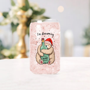 Vaso Con Forma De Lata Sueño con una Navidad de vino