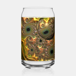 Vaso Con Forma De Lata Sueño Fractal de Oro Líquido