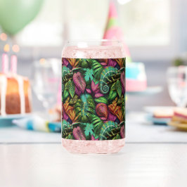 Vaso Con Forma De Lata Sueño Selvático de Camaleón Patrón de Superficie T