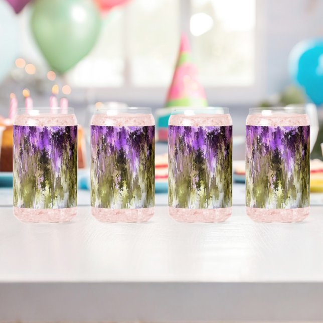Vaso Con Forma De Lata Sueños Violeta y Cielos Oliva (Insitu (Cumpleaños))