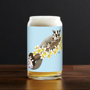 Vaso Con Forma De Lata Sugar Glider Cute Floral