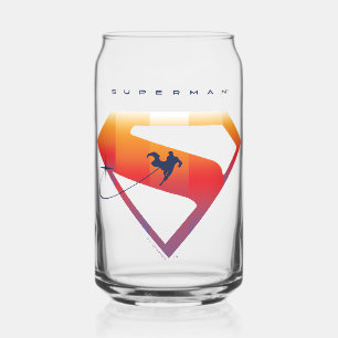 Vaso Con Forma De Lata Sunset Soar Superman Shield