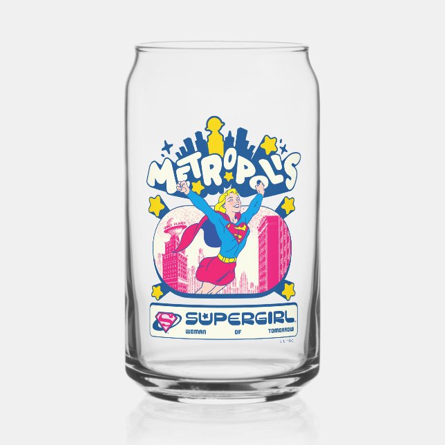 Vaso Con Forma De Lata Supergirl Super Pop Mujer del Mañana (Anverso)