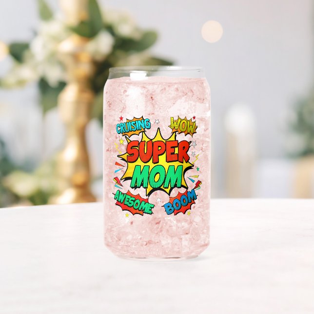 Vaso Con Forma De Lata Superhero Mamá Para Mujeres (Insitu (Boda))