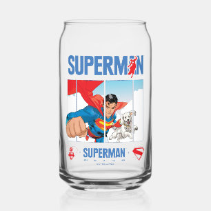 Vaso Con Forma De Lata Superman y Krypto Take Flight