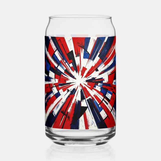 Vaso Con Forma De Lata Supernova Pop – Explosión Geométrica Abstracta (Anverso)