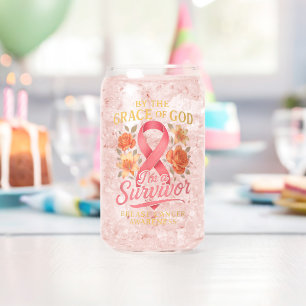 Vaso Con Forma De Lata Superviviente de cáncer de mama por la gracia de D