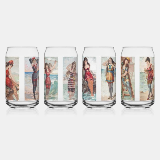 Vaso Con Forma De Lata Surf Beauties (Anverso)