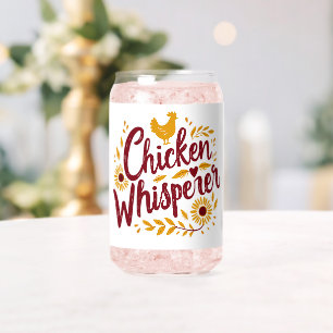 Vaso Con Forma De Lata Susurrador de Pollos Granja Rústica Cottagecore