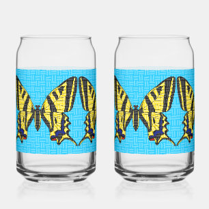 Vaso Con Forma De Lata Swallowtail - Latas de Vidrio