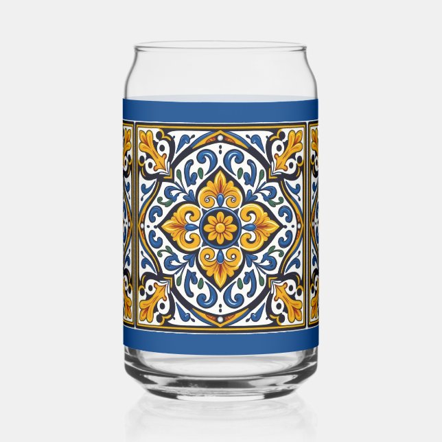 Vaso Con Forma De Lata Talavera Spanish Tile (Izquierda)