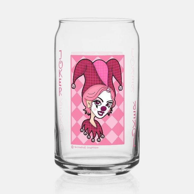 Vaso Con Forma De Lata Tarjeta de Comodín Rosa (Reverso )