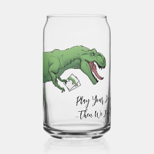 Vaso Con Forma De Lata Tarjetas de juego de cartas de dinosaurios T-Rex