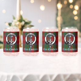 Vaso Con Forma De Lata Tartan y emblema de Clan Chisholm 