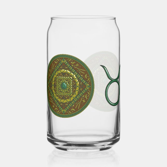 Vaso Con Forma De Lata Taurus Mandala (Anverso)