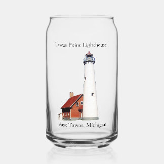 Vaso Con Forma De Lata Tawas Point Lighthouse puede vidrio