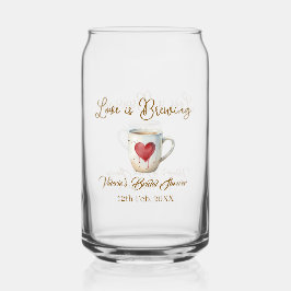Vaso Con Forma De Lata Taza de café blanca Love is Brewing boda corazón