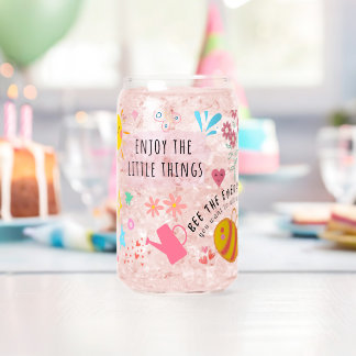 Vaso Con Forma De Lata taza de vidrio 