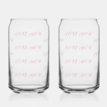 Taza de Vidrio Amor Te | Vaso para Beber Romántico
