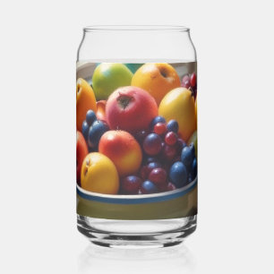 Vaso Con Forma De Lata Tazón de fruta en la mesa pintura al óleo clásico