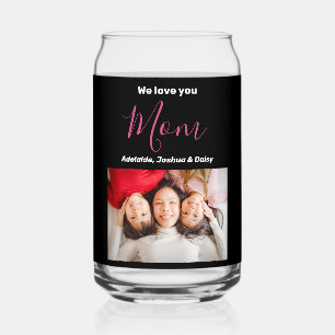 Vaso Con Forma De Lata Te Ama Mamá Nombres De Fotos Simples Personalizado