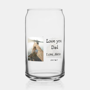 Vaso Con Forma De Lata Te amo el día de papá padre elegante agregar texto