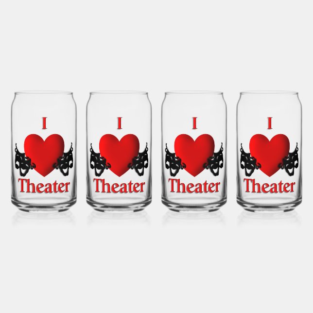 Vaso Con Forma De Lata Teatro I Heart (Anverso)