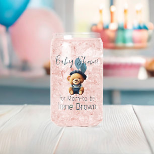 Vaso Con Forma De Lata Teddy Bear Jean Baby Shower
