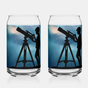 Vaso Con Forma De Lata Telescopio Soda Glass