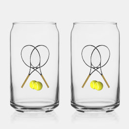 Vaso Con Forma De Lata Tema deportivo del Doubles Tennis