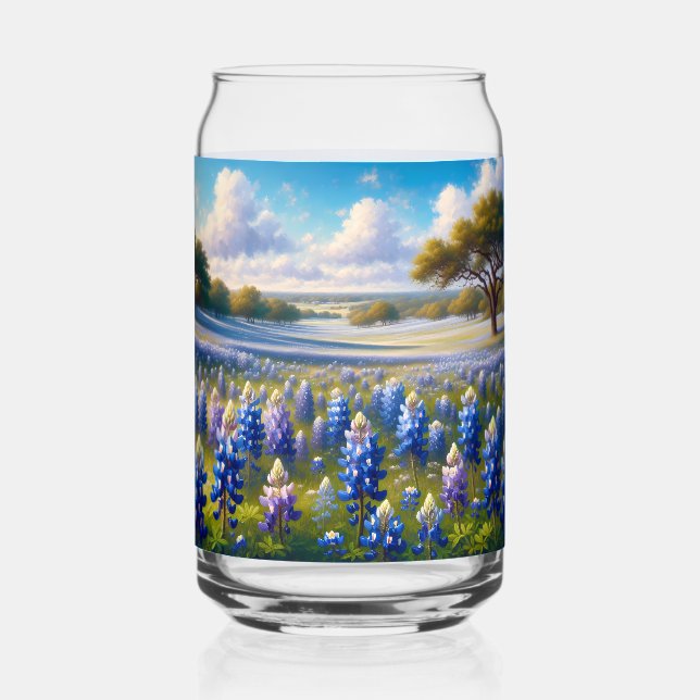 Vaso Con Forma De Lata Texas Bluebonnet Meadow Landscape (Anverso)