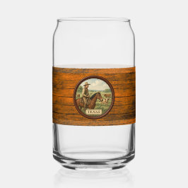 Vaso Con Forma De Lata Texas Cowboy Can Glass