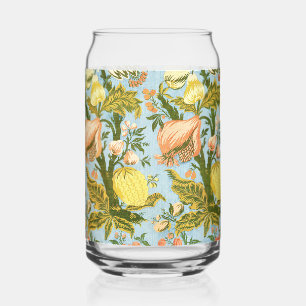 Vaso Con Forma De Lata Textil Clásico Barroco Floral Frutas Damask