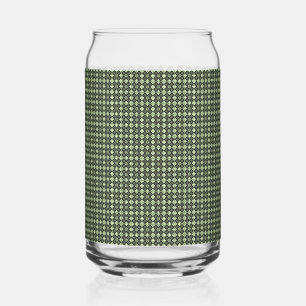 Vaso Con Forma De Lata textil verde cuadrado mosaico clásico regalo de mo