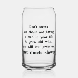Vaso Con Forma De Lata Texto divertido sobre mujeres y hombres.